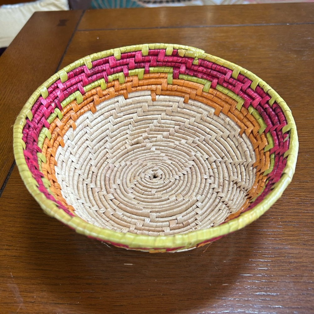 Brazilian Handwoven Multicolor Basket